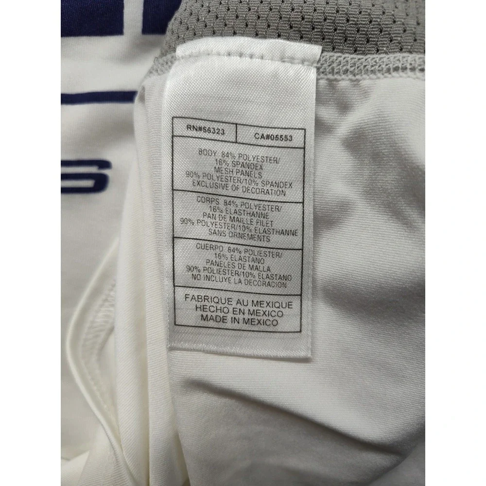 Nike Men Shirt Jersey L White Gray Bullis Bulldogs Lacrosse Compression Athletic